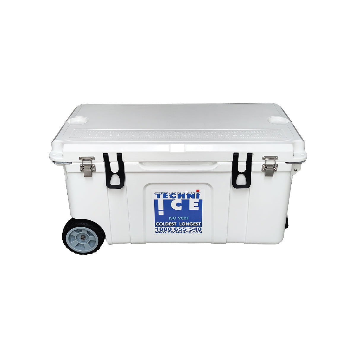 Techni Ice Signature Hardcore Ice box 75L White with Wheels