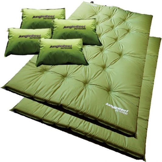 2 x Double Self Inflating Mattresses + 4 x Pillows
