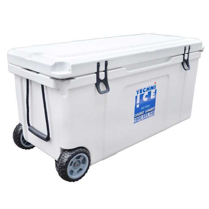 Techni Ice Signature Hybrid Ice Box 75L White with Wheels